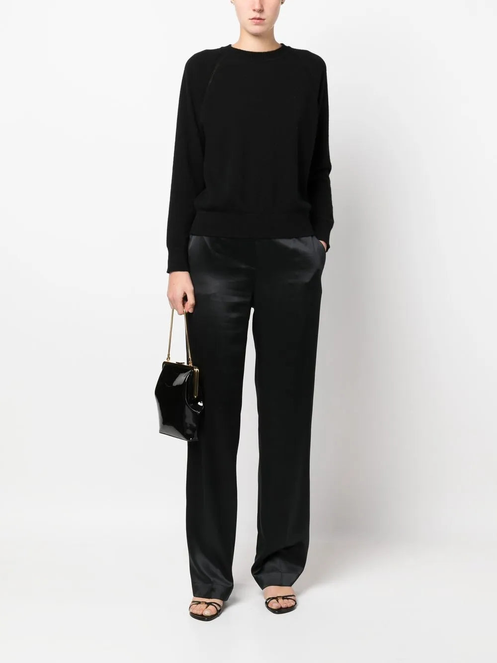 Silk Straight-Leg Trousers