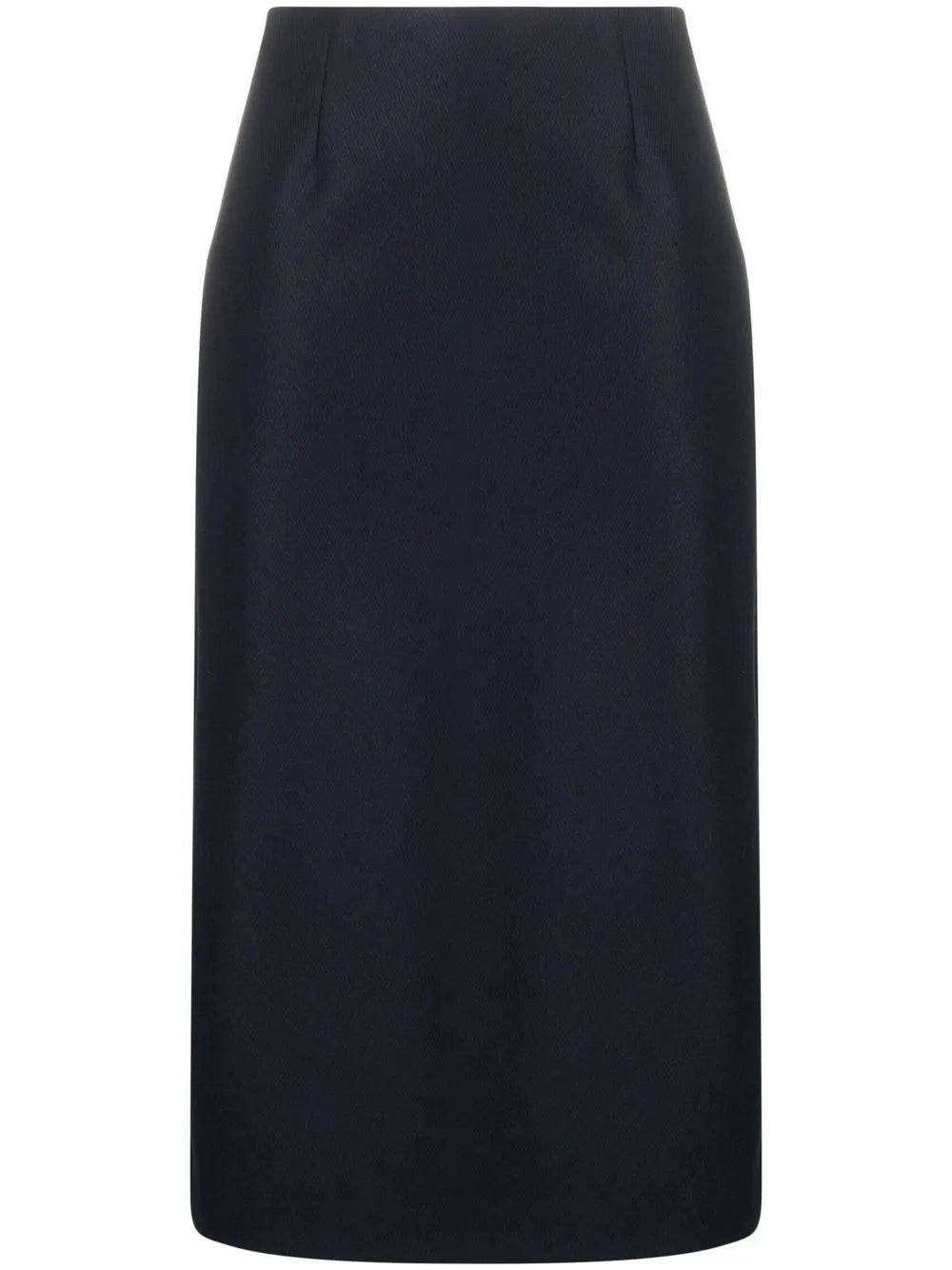 A-Line Twill Midi Skirt