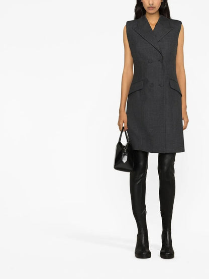 Double-Breasted Tuxedo Minidress