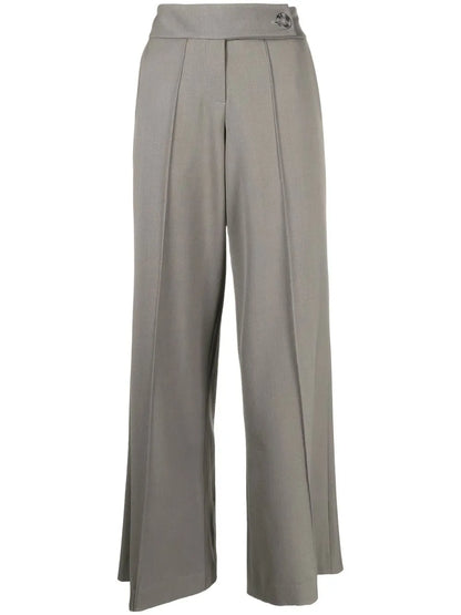 Seamed Wide-Leg Trousers