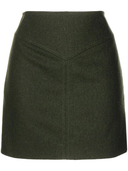 Virgin Wool-Cashmere Mini Skirt