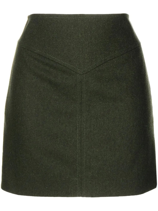 Virgin Wool-Cashmere Mini Skirt