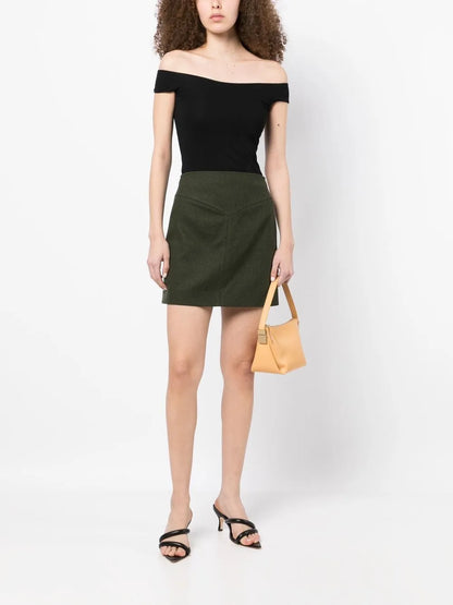 Virgin Wool-Cashmere Mini Skirt