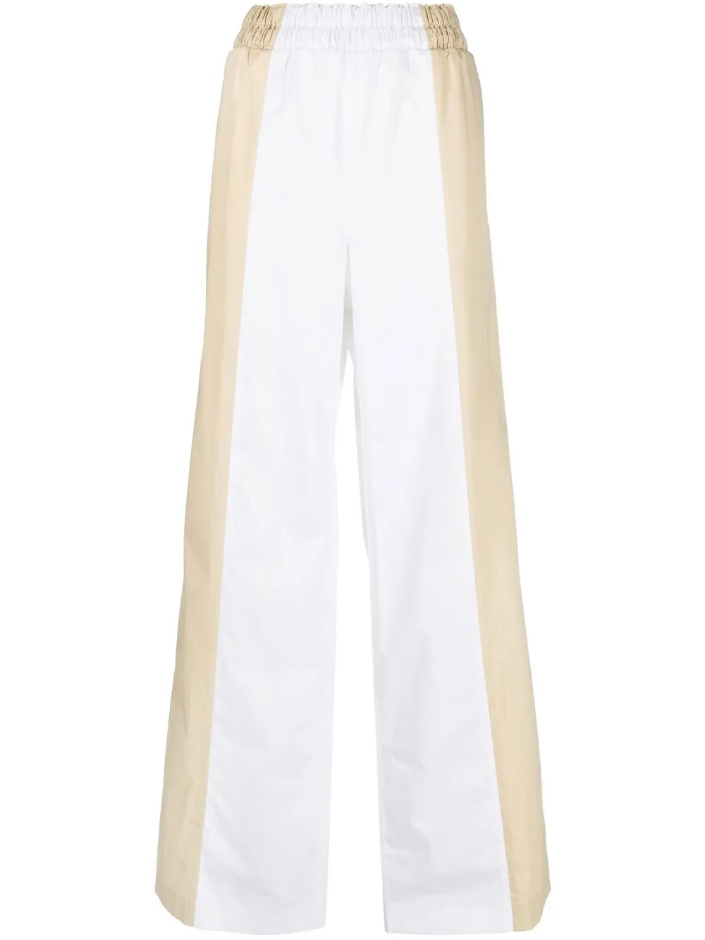 Two-Tone Wide-Leg Trousers