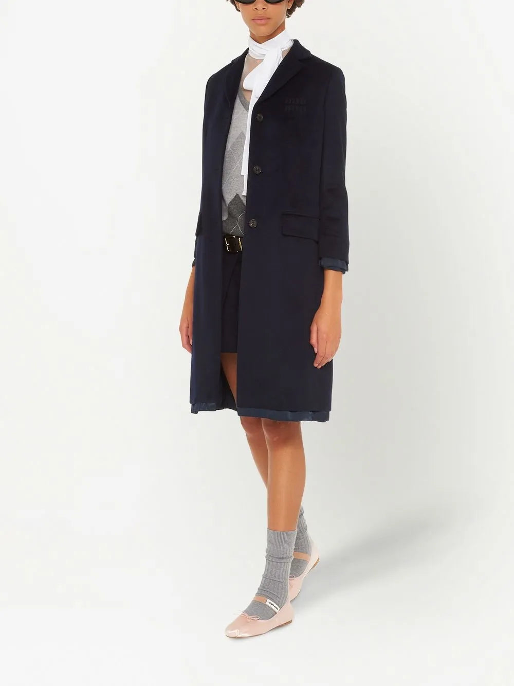 Single-Breasted Velour Coat