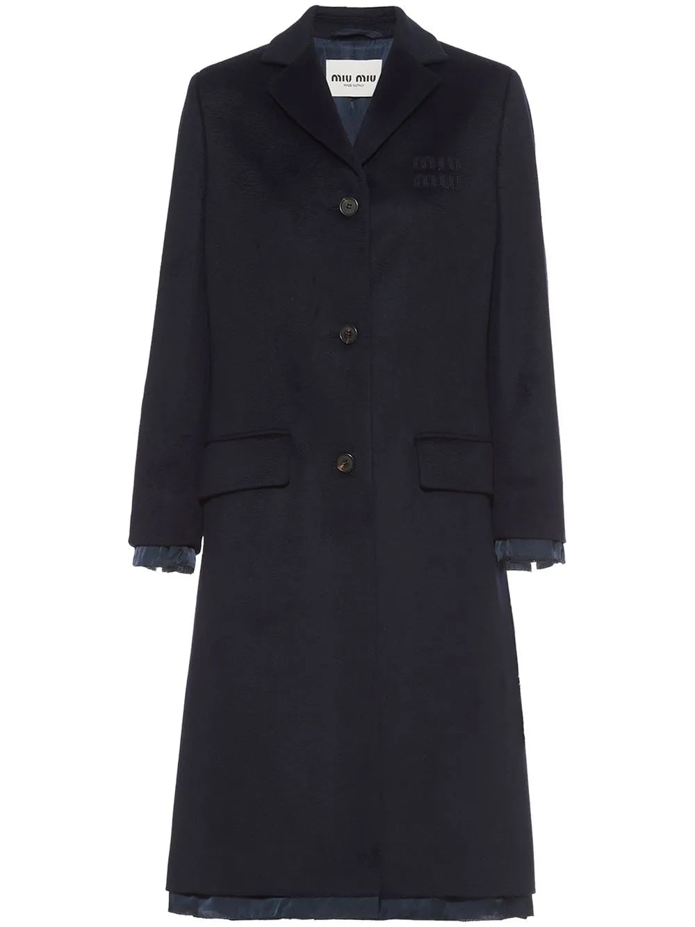 Single-Breasted Velour Coat