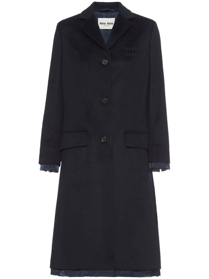 Single-Breasted Velour Coat