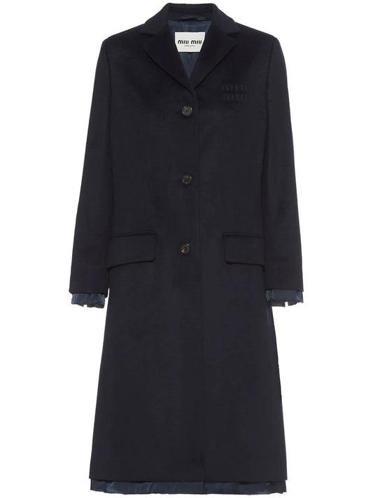 Single-Breasted Velour Coat