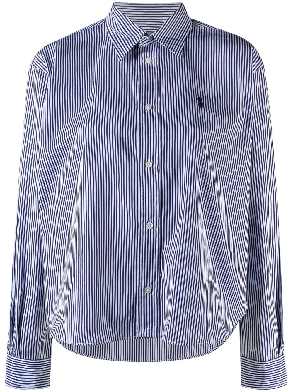Striped Cotton Button-Up Shirt