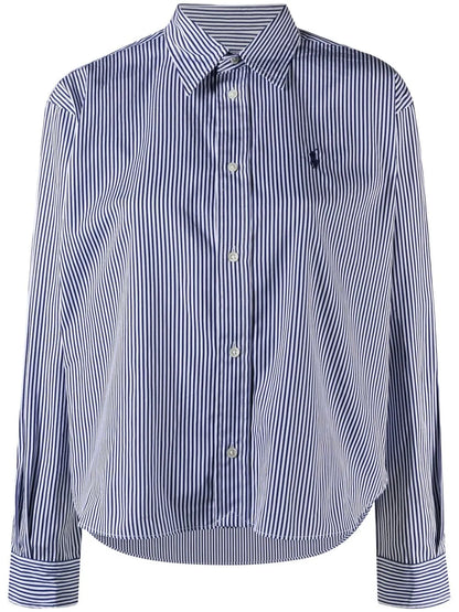 Striped Cotton Button-Up Shirt