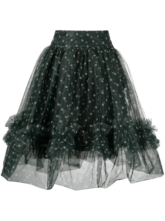 Bonnie Polka Dot Tulle Midi Skirt