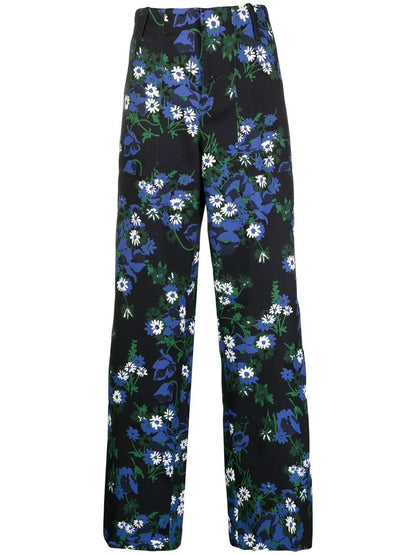 All-Over Floral-Print Trousers