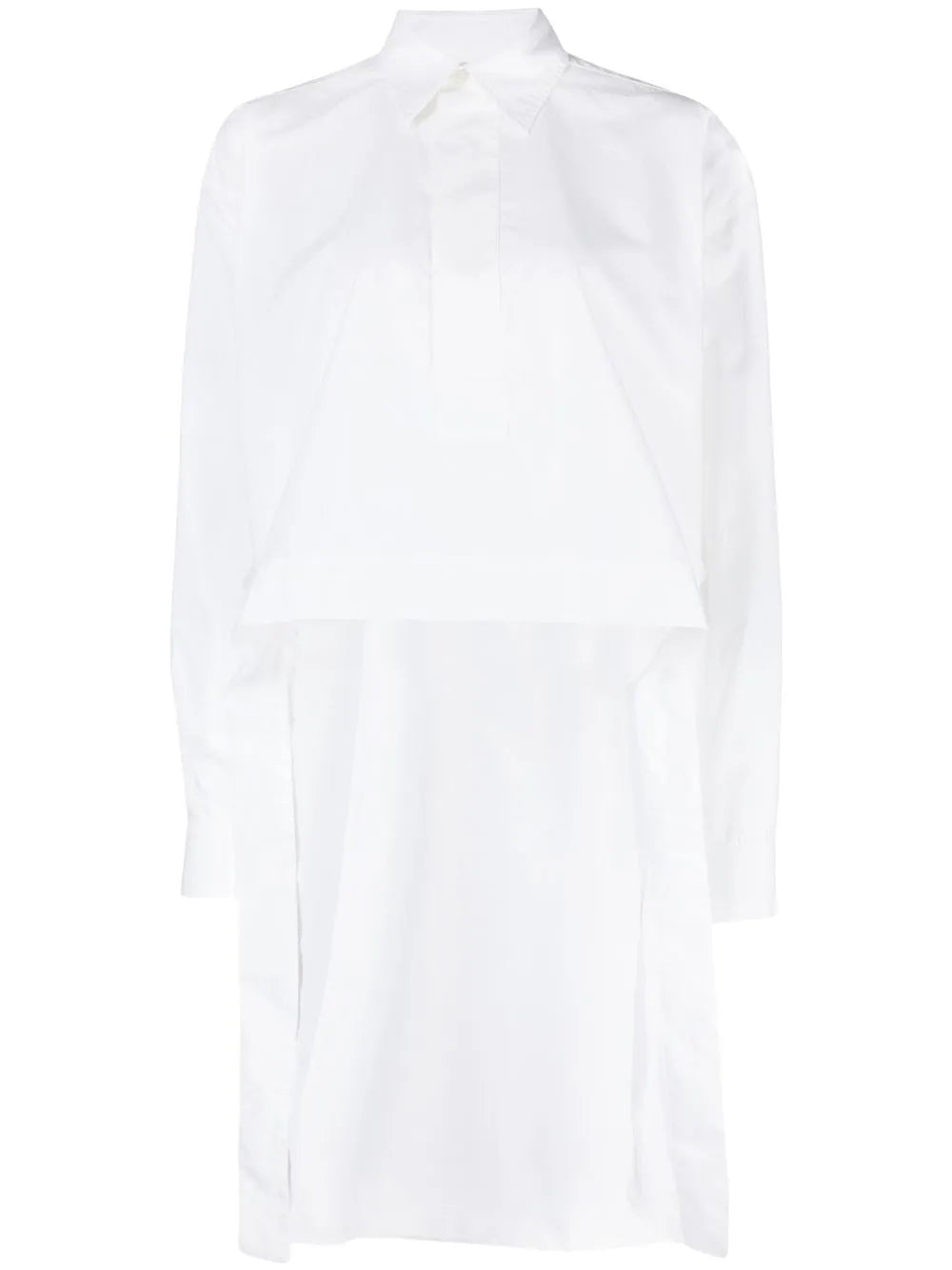 Asymmetric-Hem Cotton Shirt