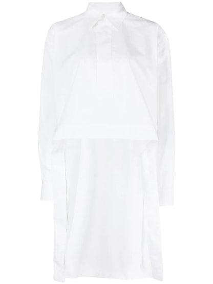 Asymmetric-Hem Cotton Shirt