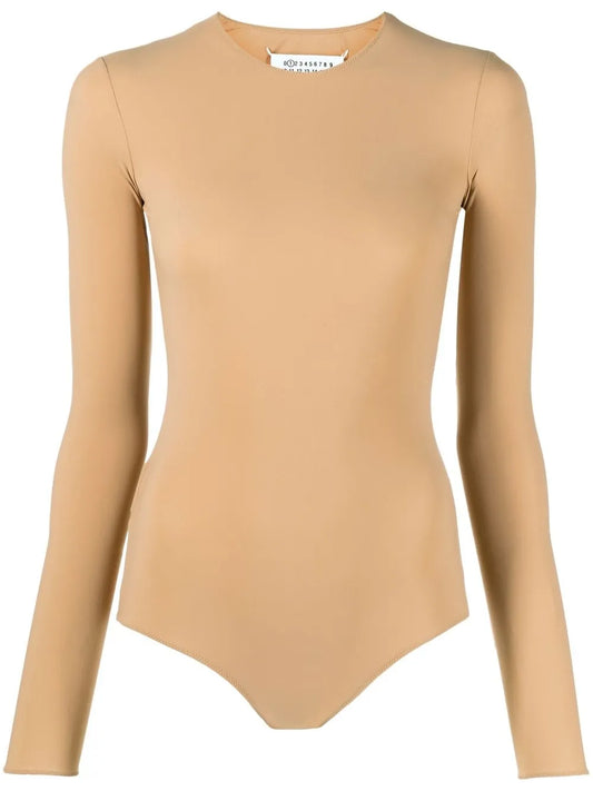 Half-Transparent Long-Sleeved Bodysuit