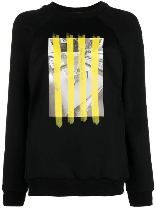 Graphic-Print Detail Sweatshirt