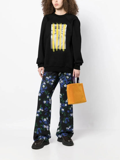 Graphic-Print Detail Sweatshirt