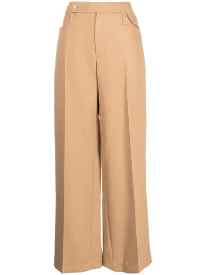 Pressed-Crease Straight Trousers