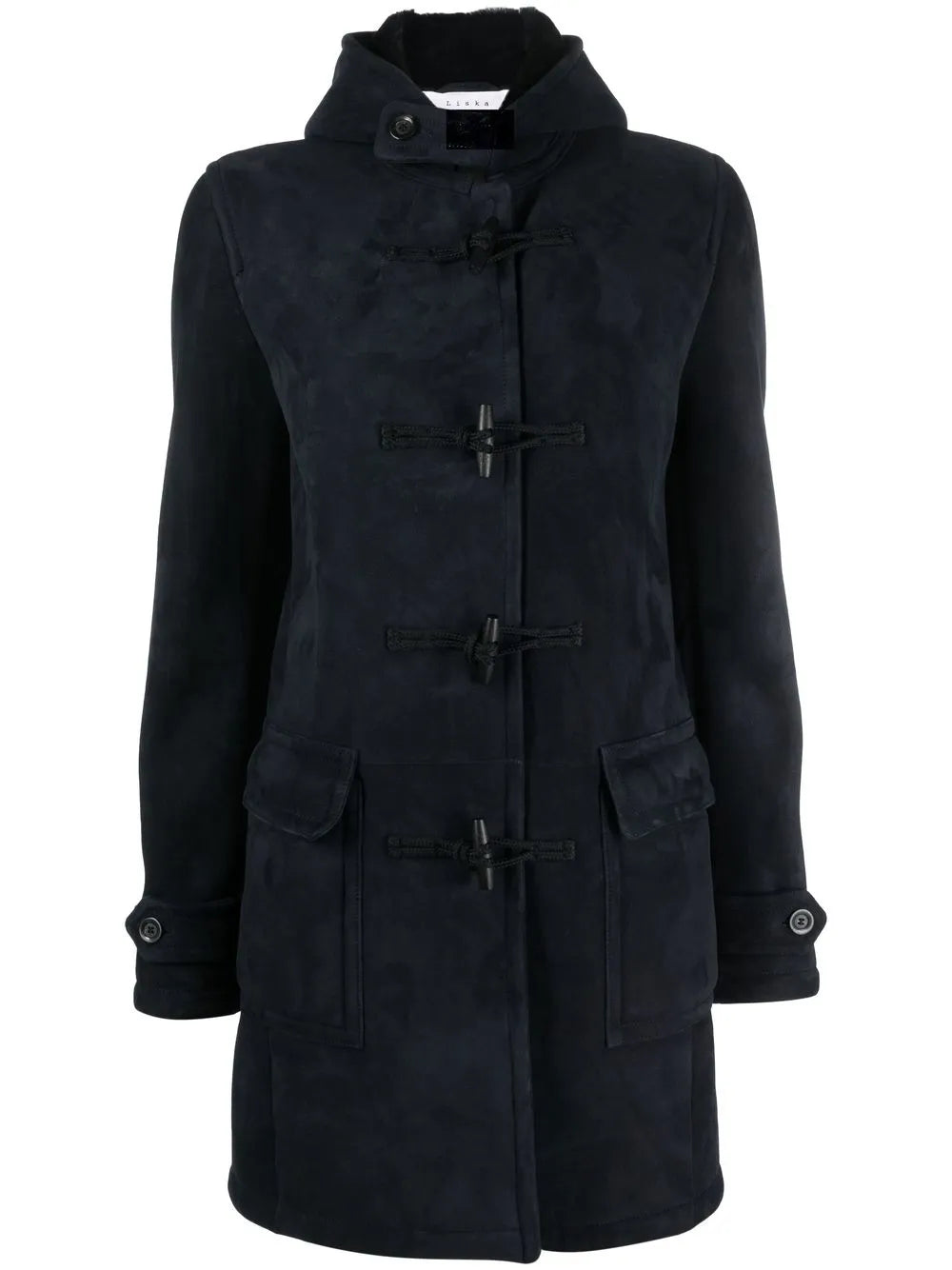 Faux-Fur Lined Suede Duffle Coat