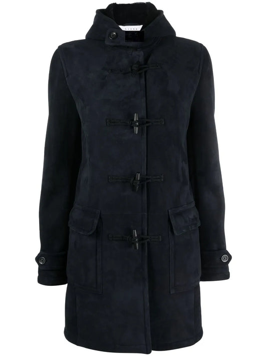 Faux-Fur Lined Suede Duffle Coat
