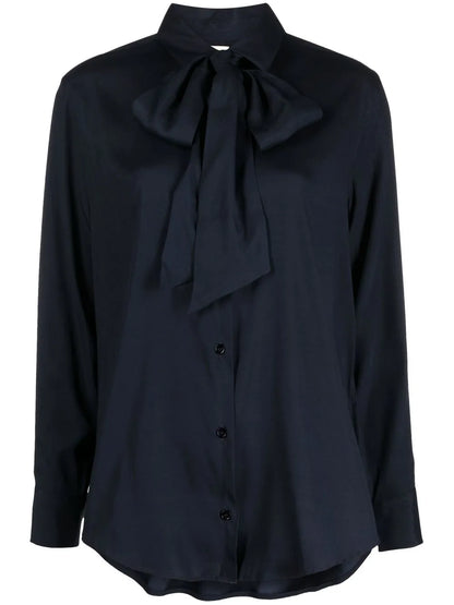 Scarf-Detail Shirt