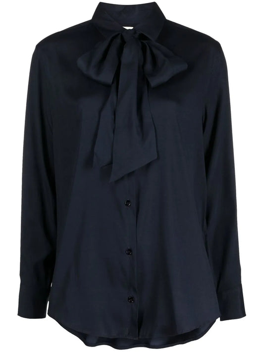 Scarf-Detail Shirt