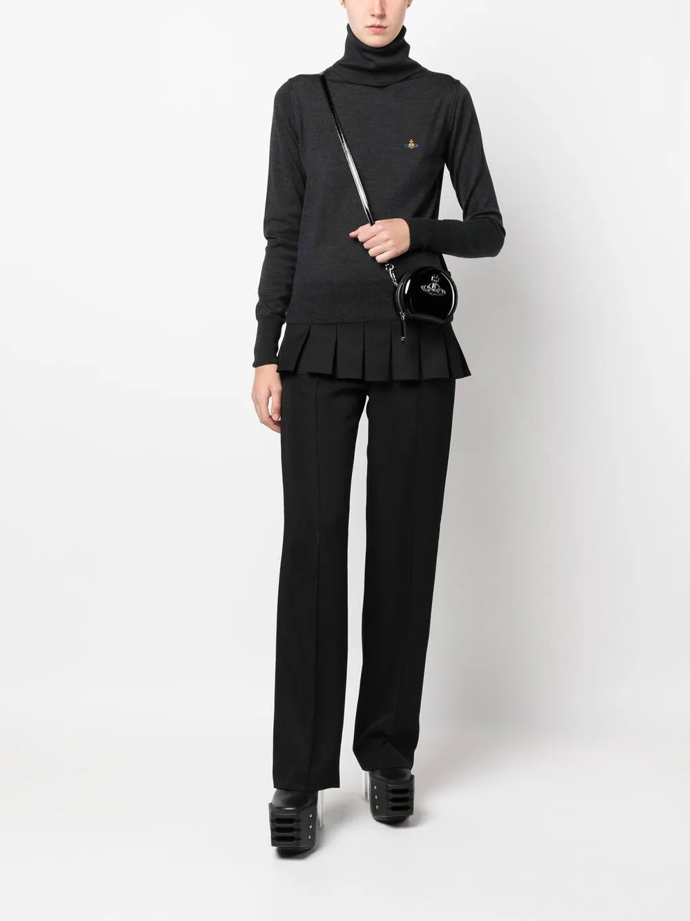 Logo-Embroidered Roll Neck Jumper