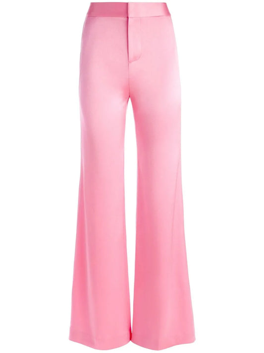 Deanna Satin-Finish Palazzo Pants