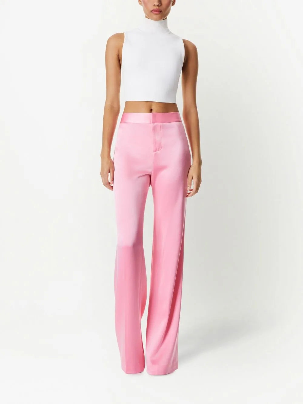 Deanna Satin-Finish Palazzo Pants