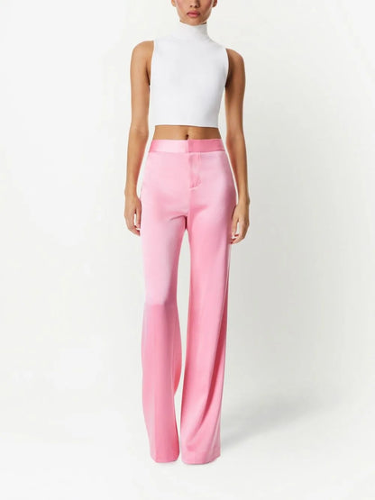 Deanna Satin-Finish Palazzo Pants