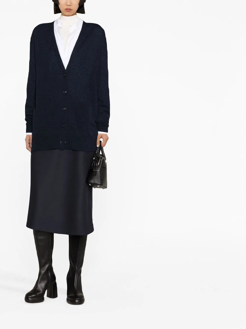 V-Neck Wool-Blend Cardigan