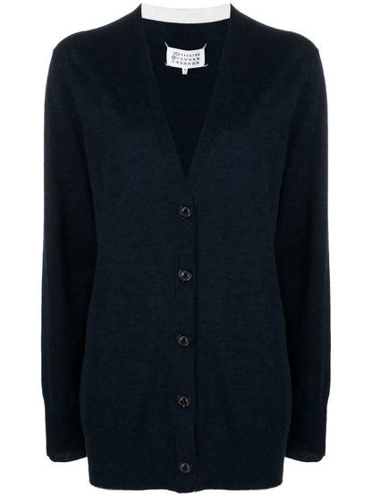V-Neck Wool-Blend Cardigan