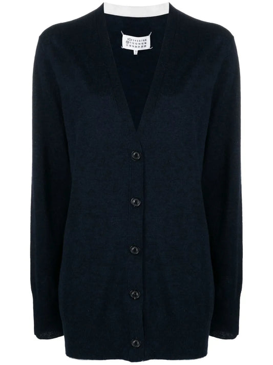 V-Neck Wool-Blend Cardigan