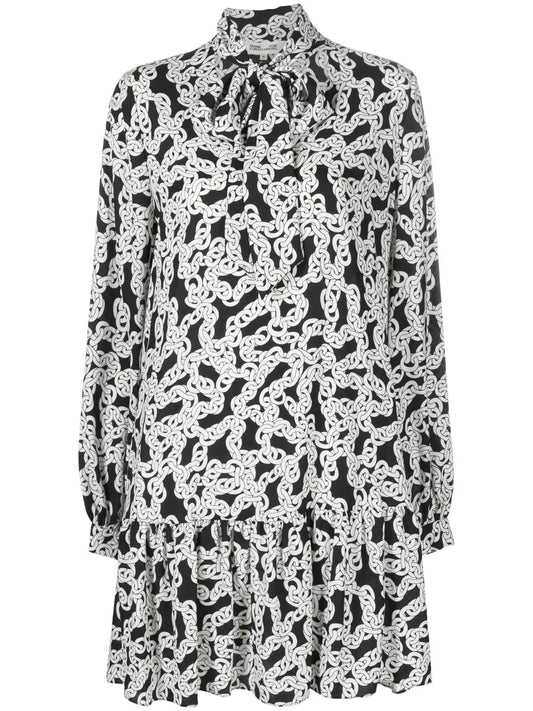 Chain-Print Dress