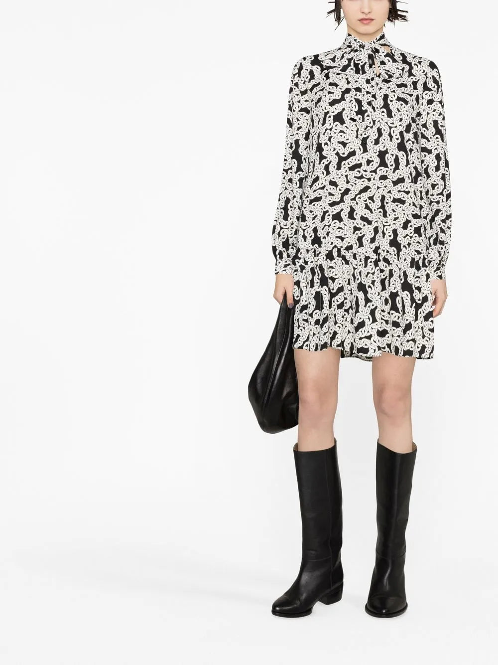 Chain-Print Dress
