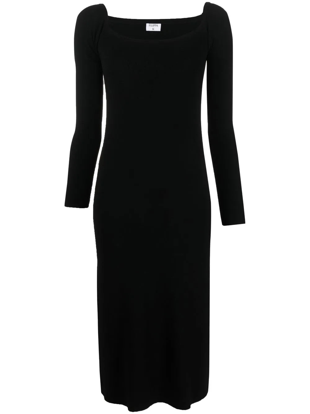 Off-Shoulder Knitted Midi Dress