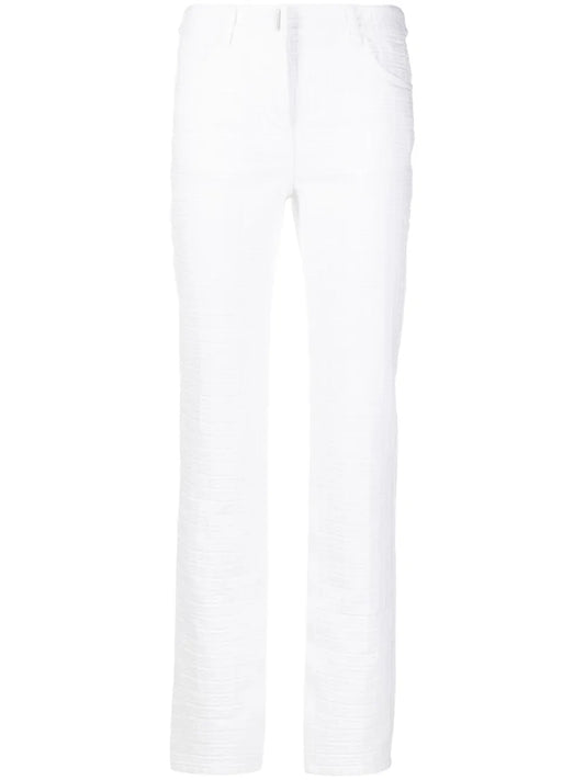 4G Motif Jacquard Straight-Leg Trousers
