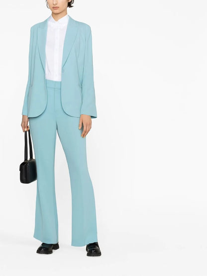 Slit-Hem Flared Trousers