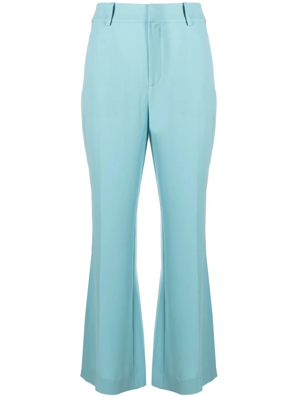 Slit-Hem Flared Trousers