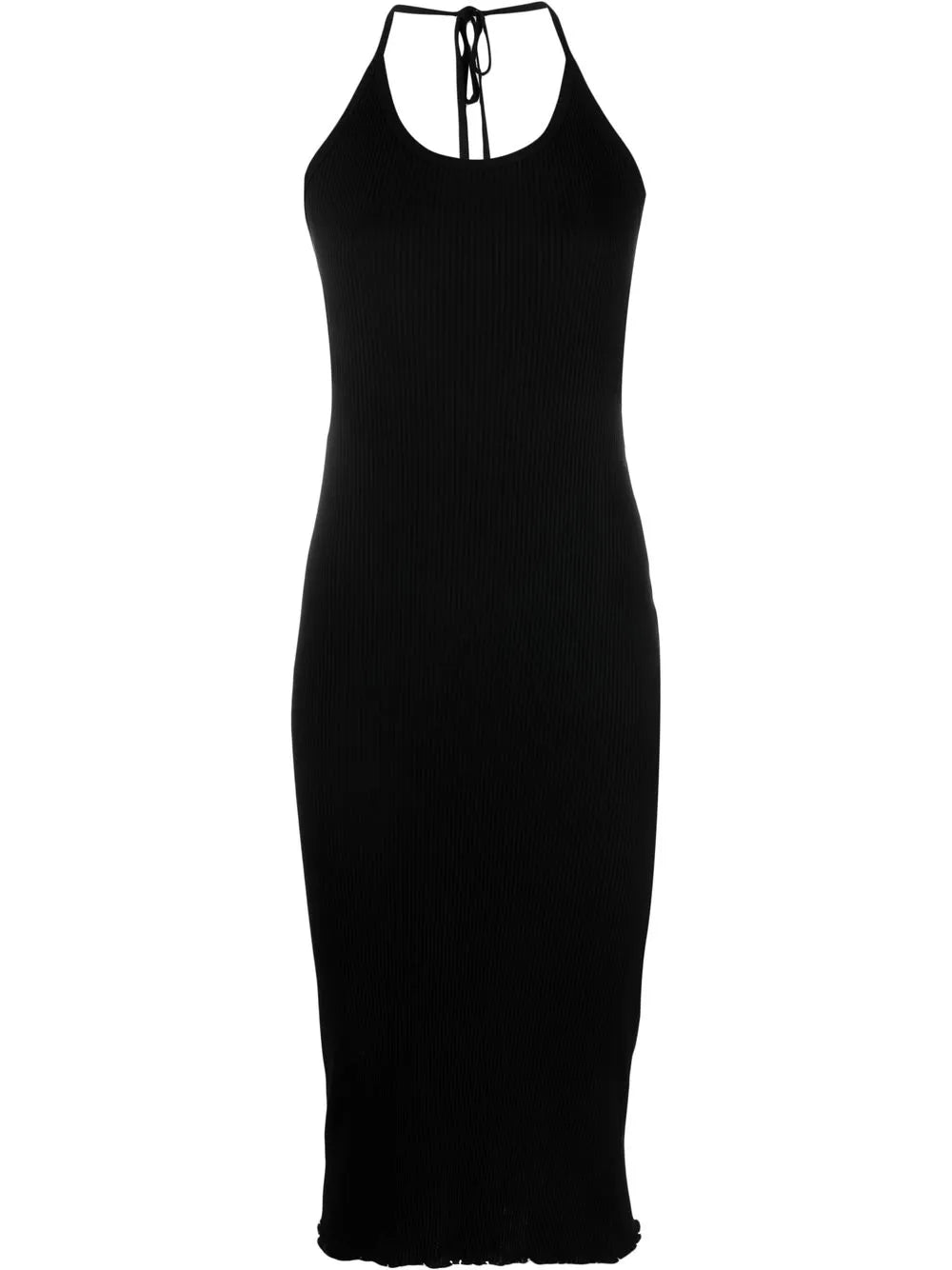 Ribbed Halterneck Midi Dress