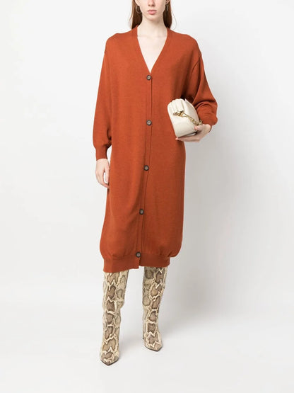Buttoned-Up Knitted Dress