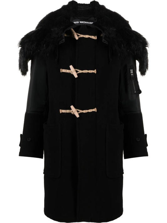 Single-Breasted Hooded Coat