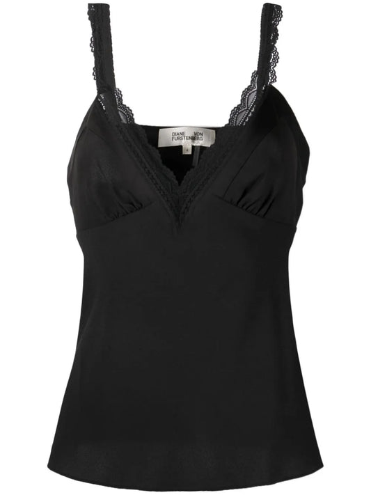 V-Neck Lace-Trim Vest Top