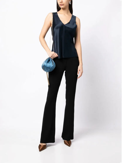 Satin V-Neck Tank Top