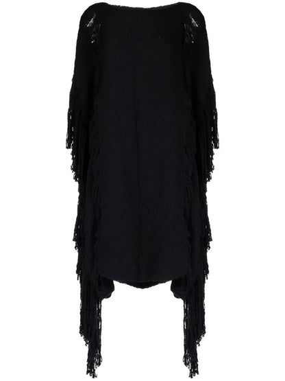 Lace Fringe Manta Knitted Top