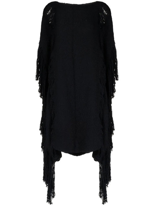 Lace Fringe Manta Knitted Top