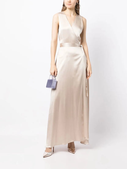 Neck Wrap-Style Maxi Dress