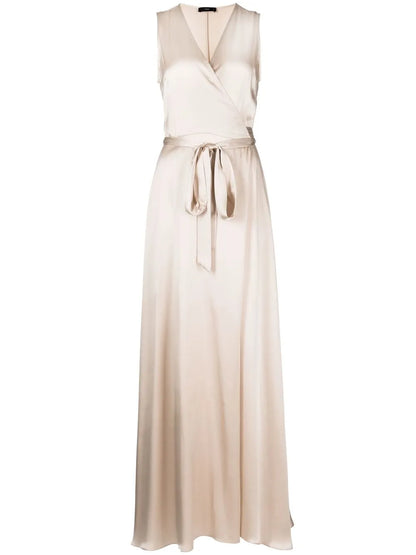 Neck Wrap-Style Maxi Dress