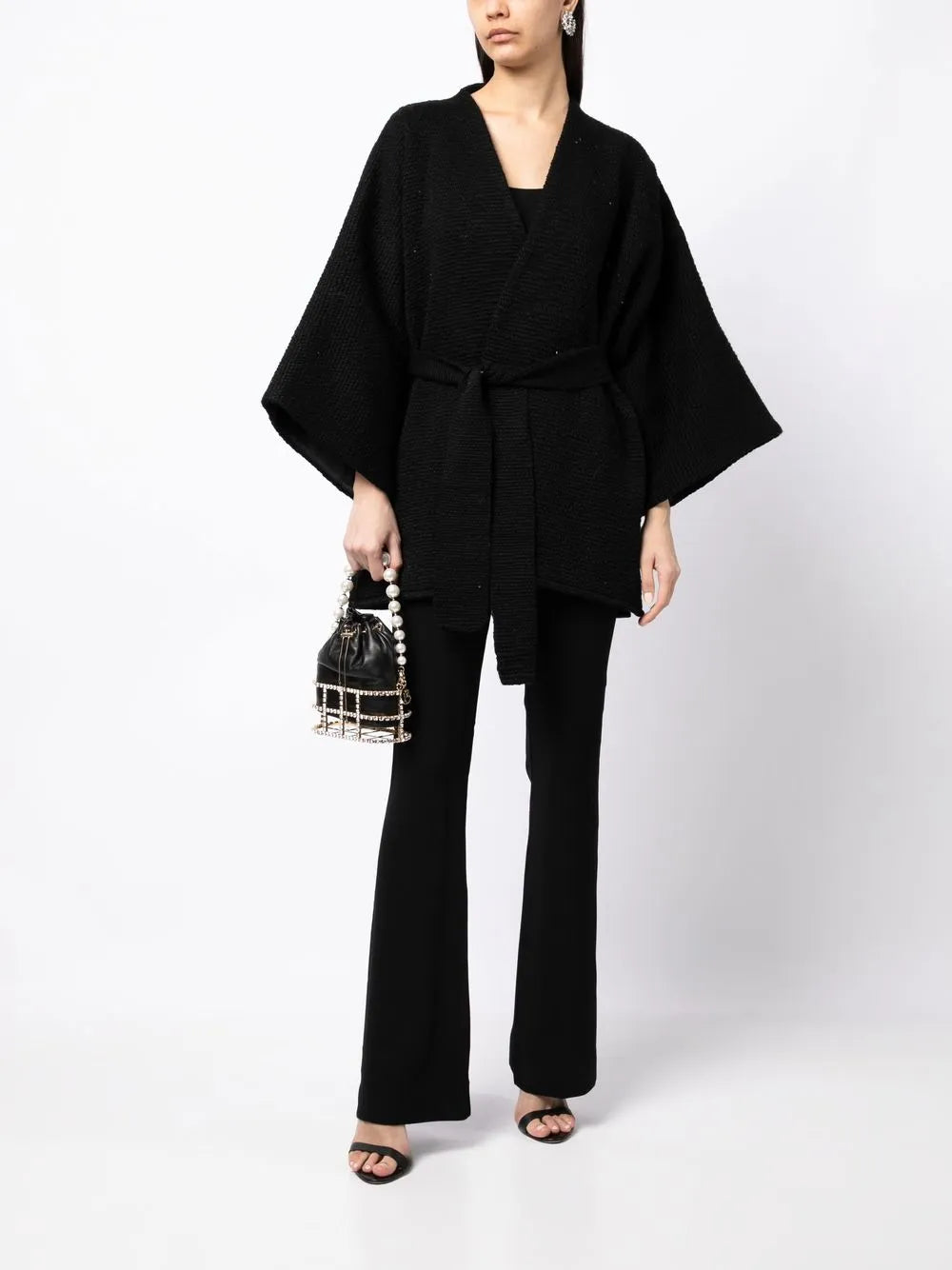 Belted Wide-Sleeve Jacket
