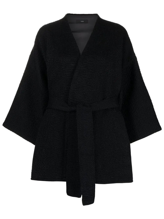 Belted Wide-Sleeve Jacket